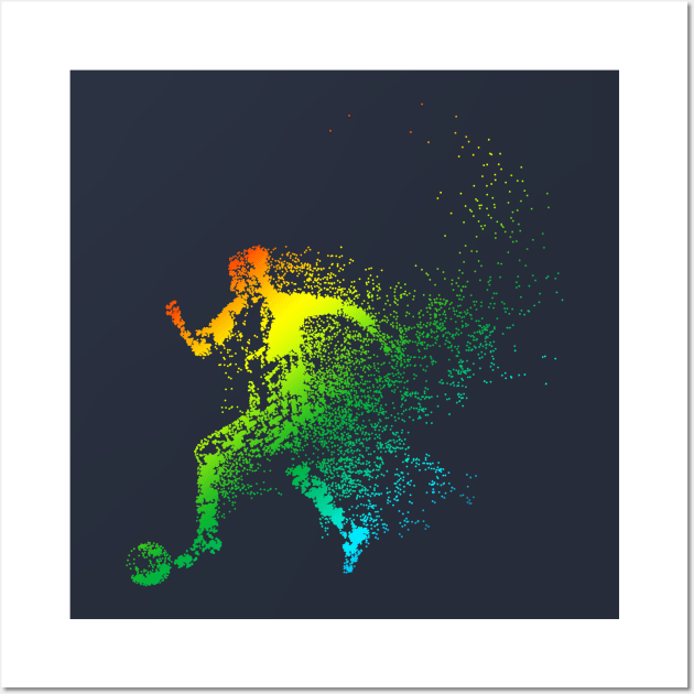 Soccer Player Particles Wall Art by letnothingstopyou